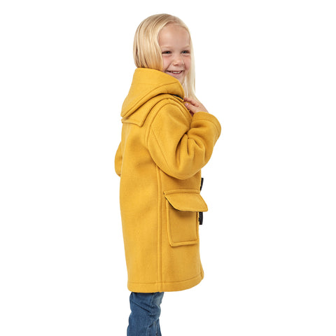Kid's Classic Duffle Coat - Mustard