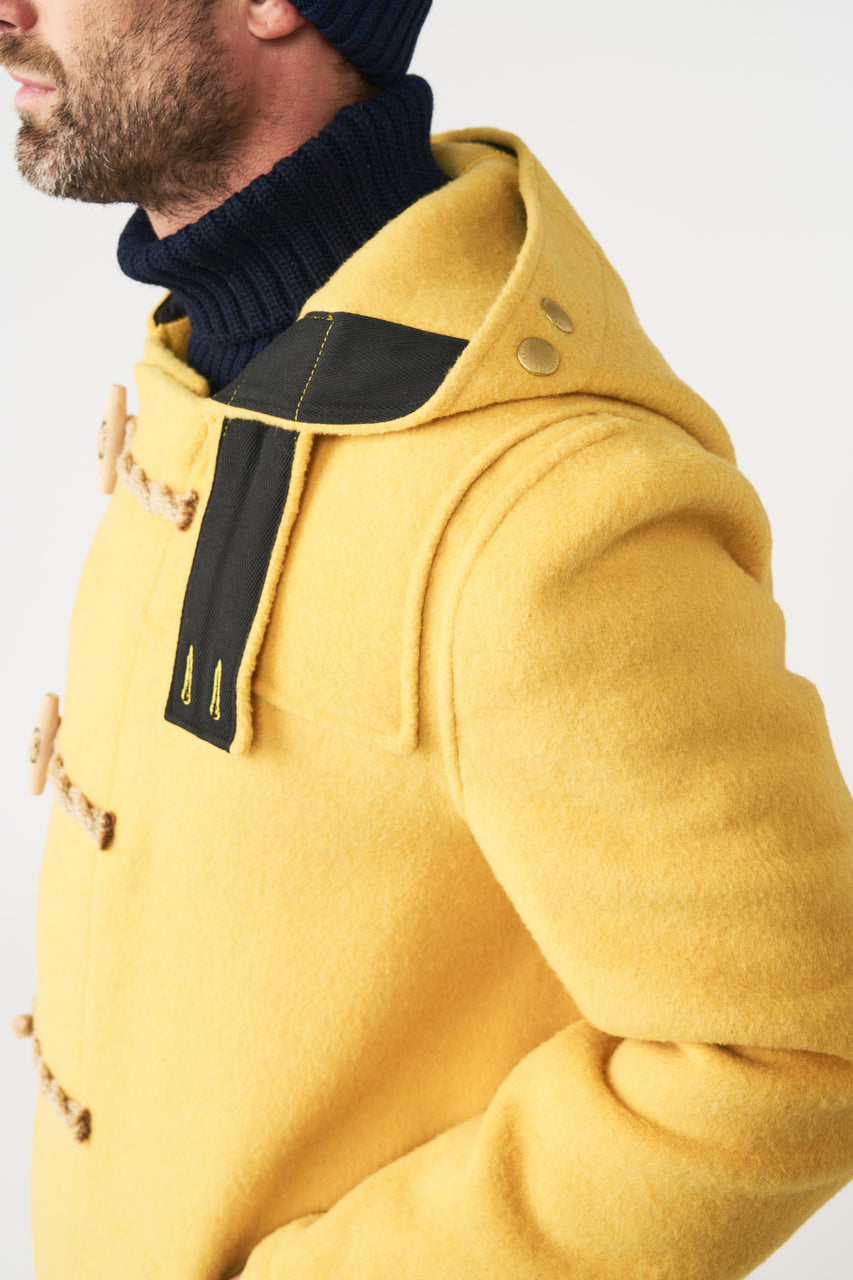 Men's Yellow Teddy Extra Long Original Duffle With Wooden Toggles