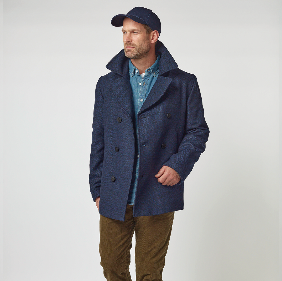 Men's Reef Jacket In Two Tone Fabric | Duffle Coats UK