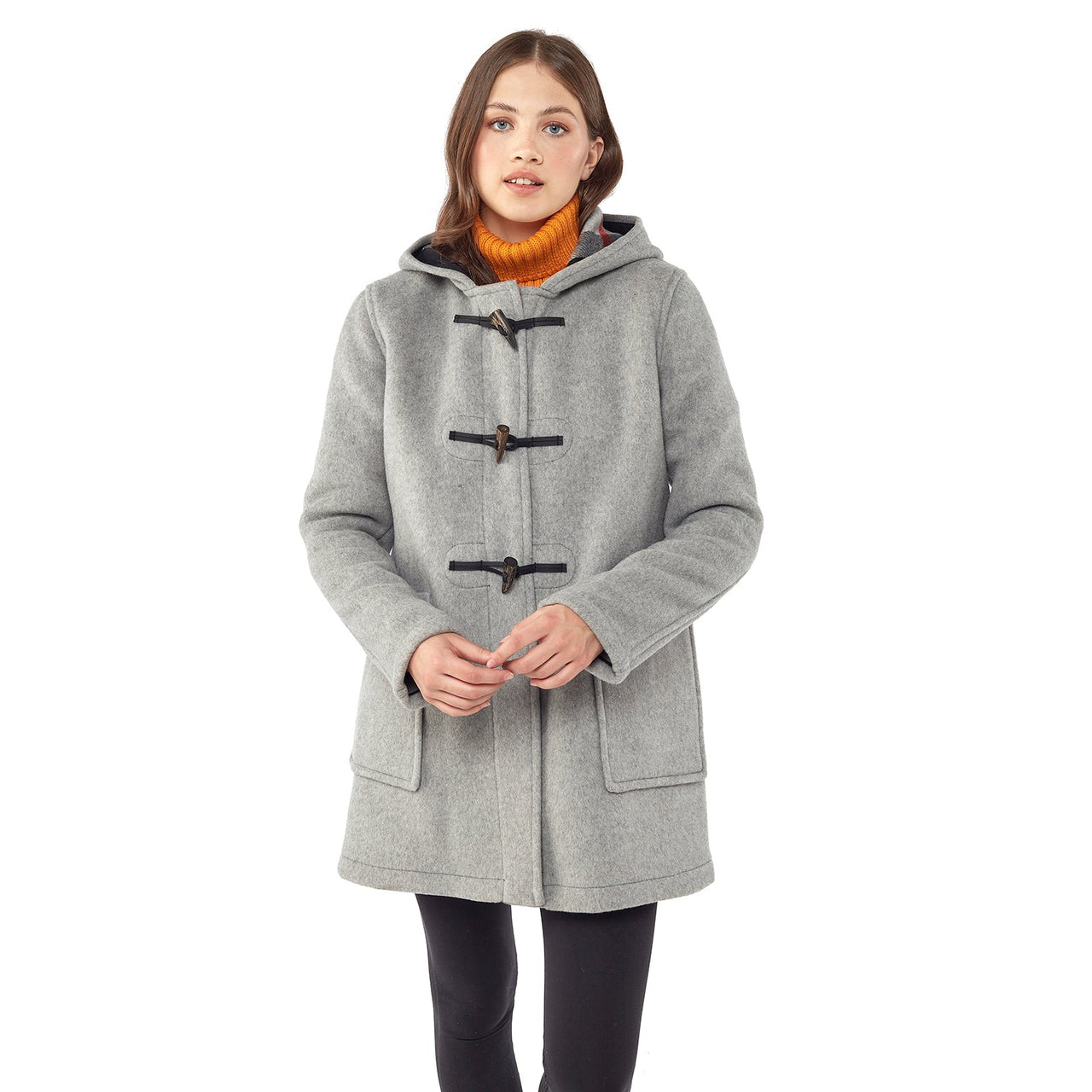 Women's Abberley Simple Fit Duffle Coat - Pearl Grey | Duffle Coats UK