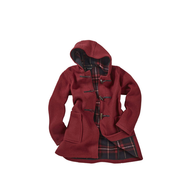 Women's Abberley Simple Fit Duffle Coat - Burgundy | Duffle Coats UK