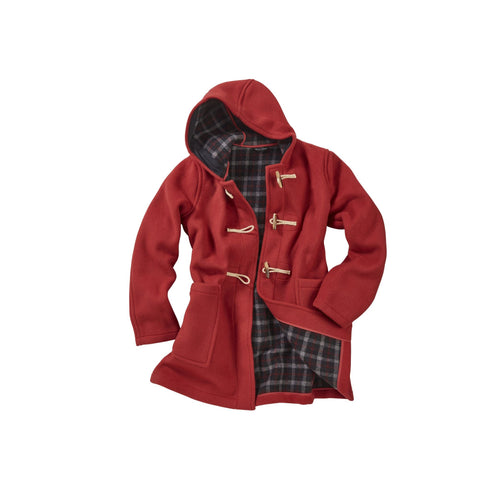 Women's Abberley Simple Fit Duffle Coat With Wooden Toggles - Red