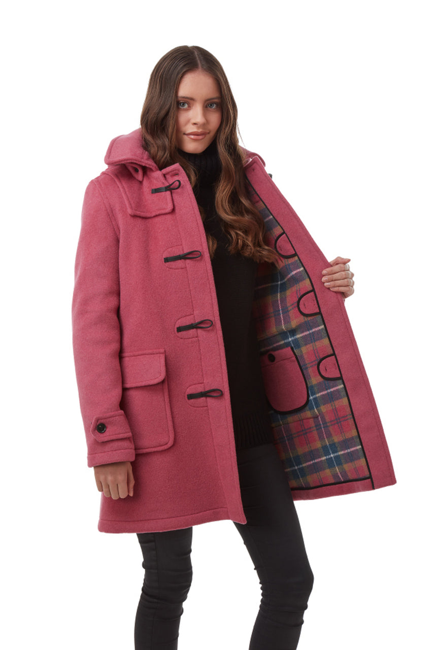 Women's London Classic Fit Duffle Coat - Pink